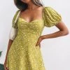 BB Exclusive Dresses Jolene Mini Dress Mustard Floral