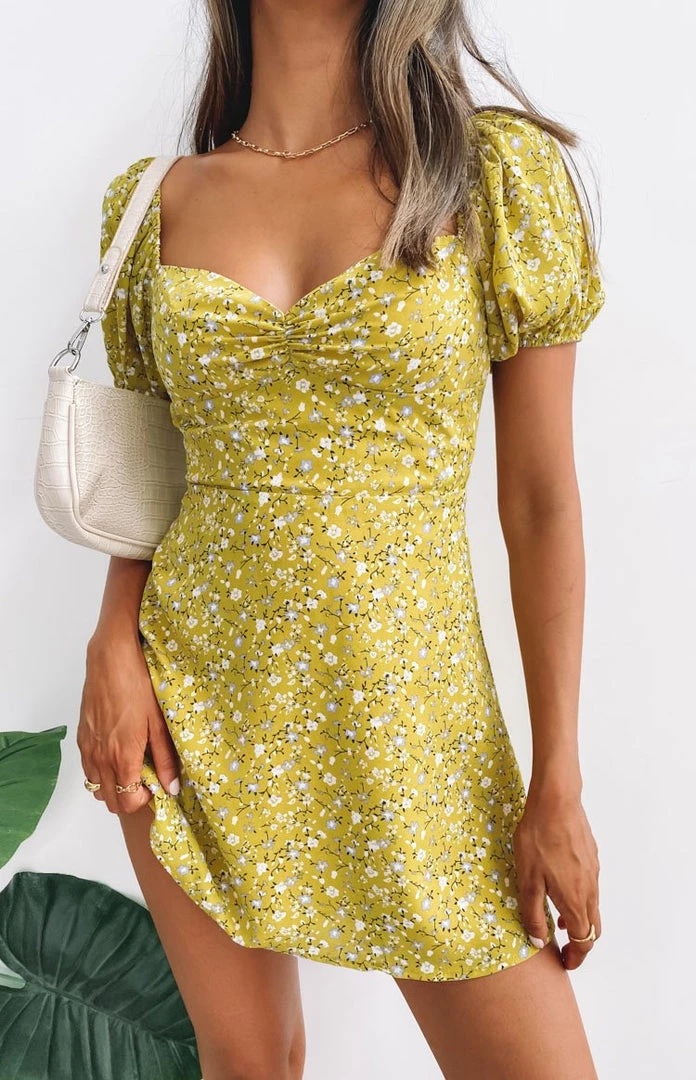 BB Exclusive Dresses Jolene Mini Dress Mustard Floral 8 BB Exclusive Dresses Jolene Mini Dress Mustard Floral