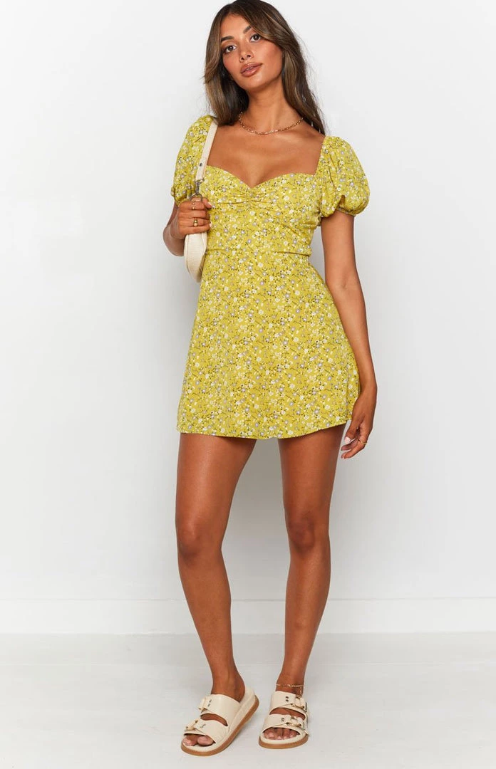BB Exclusive Dresses Jolene Mini Dress Mustard Floral 3 BB Exclusive Dresses Jolene Mini Dress Mustard Floral