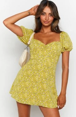 BB Exclusive Dresses Jolene Mini Dress Mustard Floral 11 BB Exclusive Dresses Jolene Mini Dress Mustard Floral