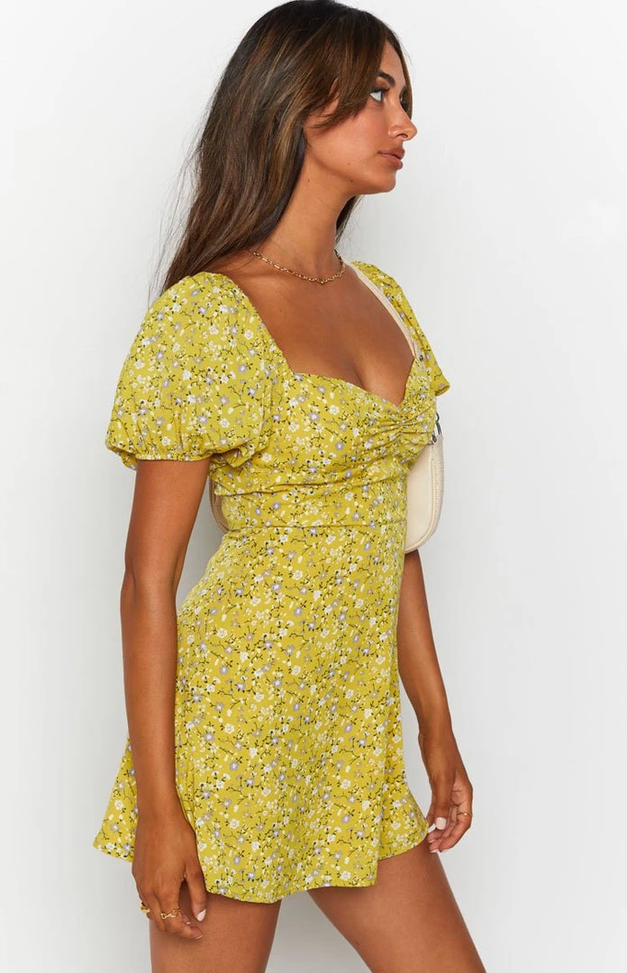 BB Exclusive Dresses Jolene Mini Dress Mustard Floral 5 BB Exclusive Dresses Jolene Mini Dress Mustard Floral