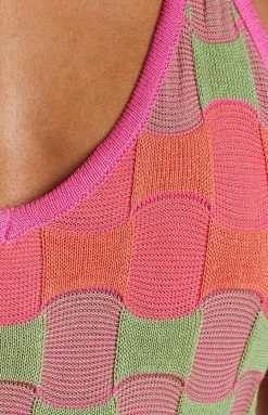 BB Exclusive Jolie Pink Stripe Halter Dress