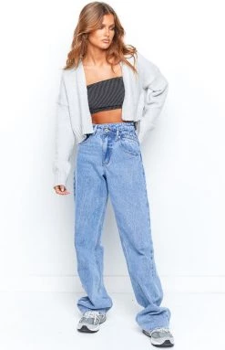 BB Exclusive Tops Jonas Grey Crop Cardigan