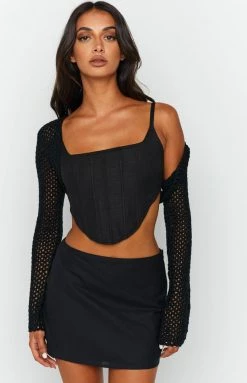 BB Exclusive Jubel Black Crochet Bolero