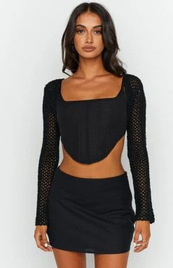 BB Exclusive Jubel Black Crochet Bolero
