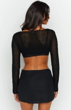 BB Exclusive Jubel Black Crochet Bolero