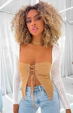 BB Exclusive Jubel White Crochet Bolero New