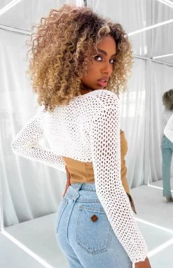 BB Exclusive Jubel White Crochet Bolero New