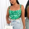 Beginning Boutique Judd Green Crop Top Tops