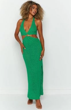 BB Exclusive Julia Green Crochet Halter Midi Dress Dresses 9 BB Exclusive Julia Green Crochet Halter Midi Dress Dresses