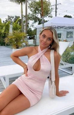 BB Exclusive Juliana Knit Dress Pink Space Dye