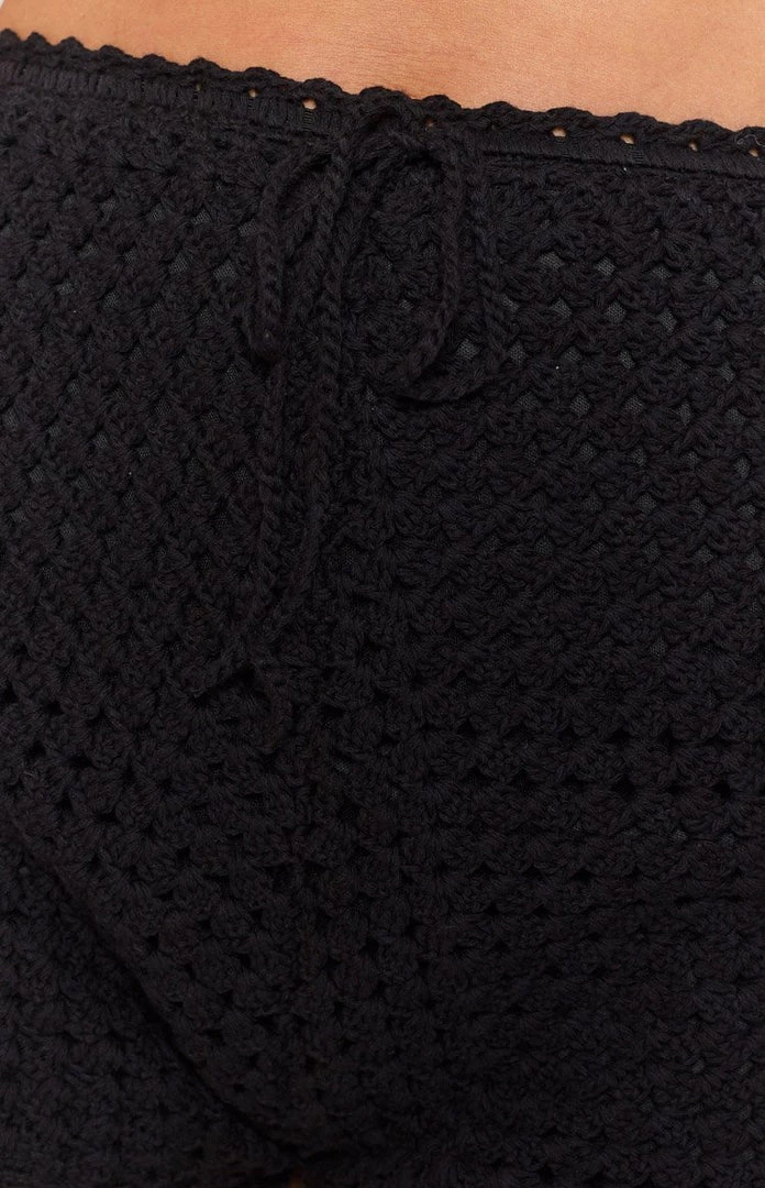 BB Exclusive Bottoms Kalani Crochet Shorts Black 7 BB Exclusive Bottoms Kalani Crochet Shorts Black