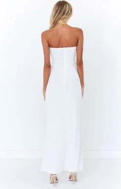 BB Exclusive New Kahea White Corset Formal Maxi Dress 10 BB Exclusive New Kahea White Corset Formal Maxi Dress