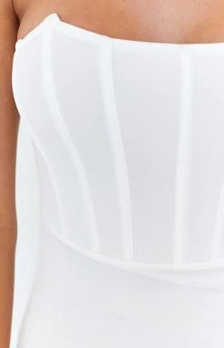 BB Exclusive New Kahea White Corset Formal Maxi Dress 12 BB Exclusive New Kahea White Corset Formal Maxi Dress