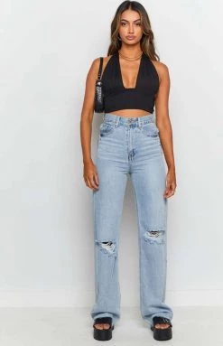BB Exclusive Kain Straight Leg Jeans Light Indigo