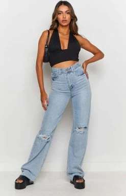 BB Exclusive Kain Straight Leg Jeans Light Indigo
