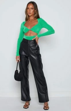 BB Exclusive Karla Green Bodysuit Tops