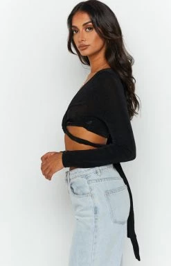 BB Exclusive Katya Black Twist Front Top