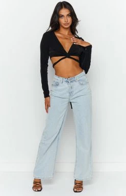 BB Exclusive Katya Black Twist Front Top