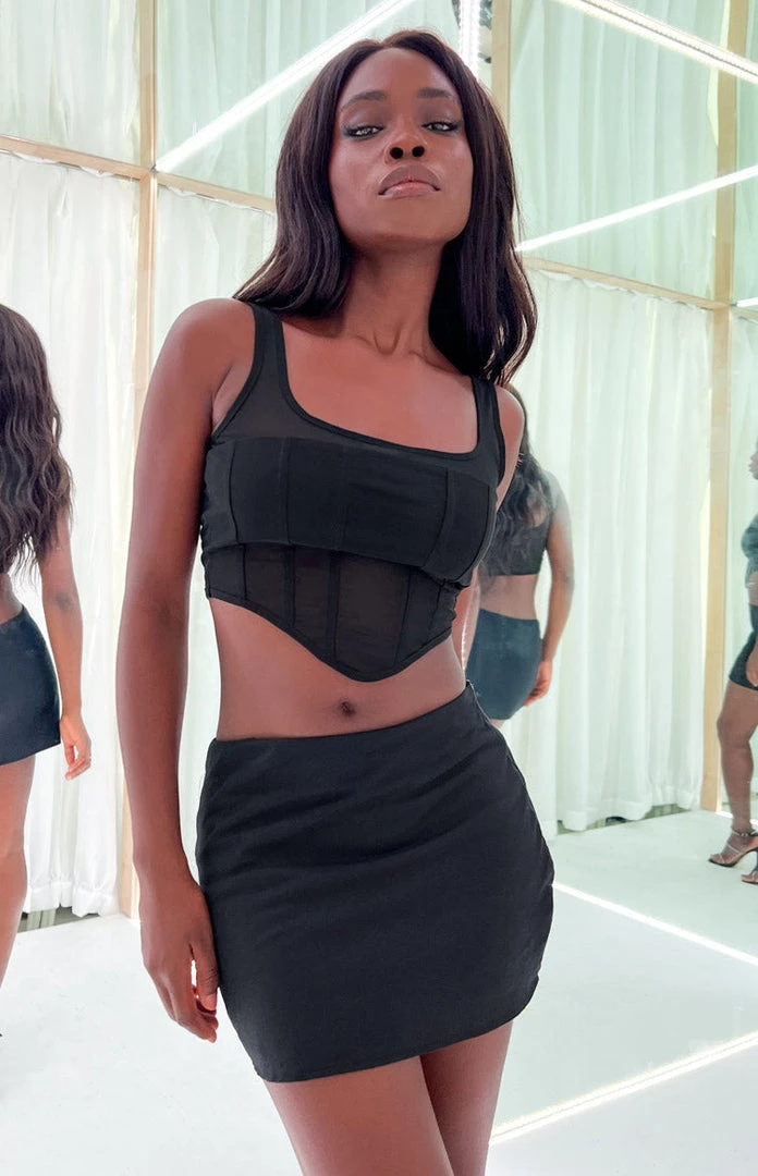 Beginning Boutique Tops Kayn Black Corset Top 1 Beginning Boutique Tops Kayn Black Corset Top