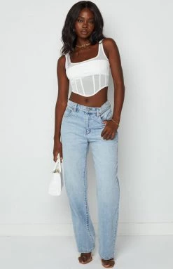 Beginning Boutique Kayn White Corset Top