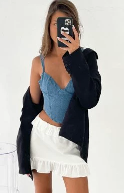 BB Exclusive Kelsey White Mini Skirt