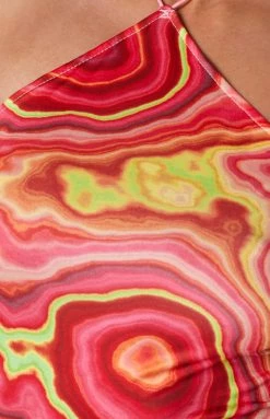 Beginning Boutique Kendall Swirl Mini Dress Pink Dresses