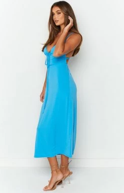 Beginning Boutique Kiera Blue Midi Slip Dress Dresses 10 Beginning Boutique Kiera Blue Midi Slip Dress Dresses
