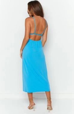 Beginning Boutique Kiera Blue Midi Slip Dress Dresses 11 Beginning Boutique Kiera Blue Midi Slip Dress Dresses