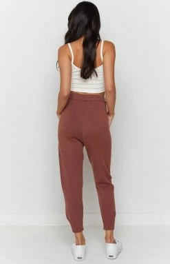 Beginning Boutique Kingston Track Pants Rust