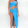 BB Exclusive Dresses Kira Blue Cut Out Maxi Dress
