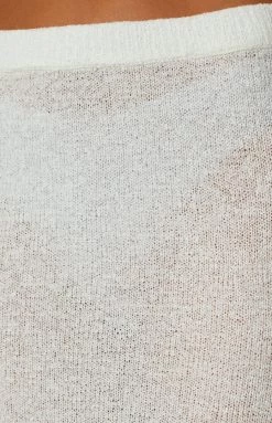 BB Exclusive Bottoms Kirsten White Low Waist Knit Skirt 24 BB Exclusive Bottoms Kirsten White Low Waist Knit Skirt