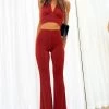 BB Exclusive Kokomo Burgundy Flare Pants Bottoms
