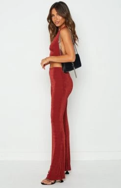 BB Exclusive Kokomo Burgundy Flare Pants Bottoms