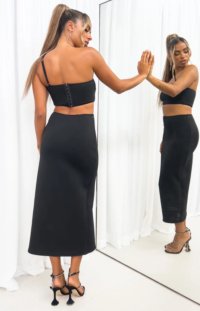 BB Exclusive Kourtney Black Midi Skirt 3 BB Exclusive Kourtney Black Midi Skirt