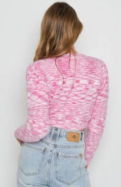 Beginning Boutique Kris Spacedye Cardigan Pink Tops