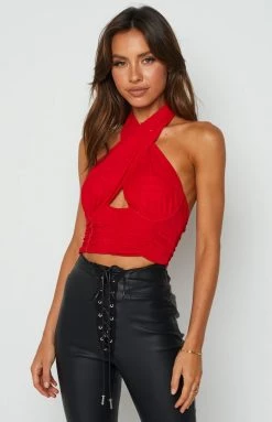 BB Exclusive Tops LA Dream Red Crop Top