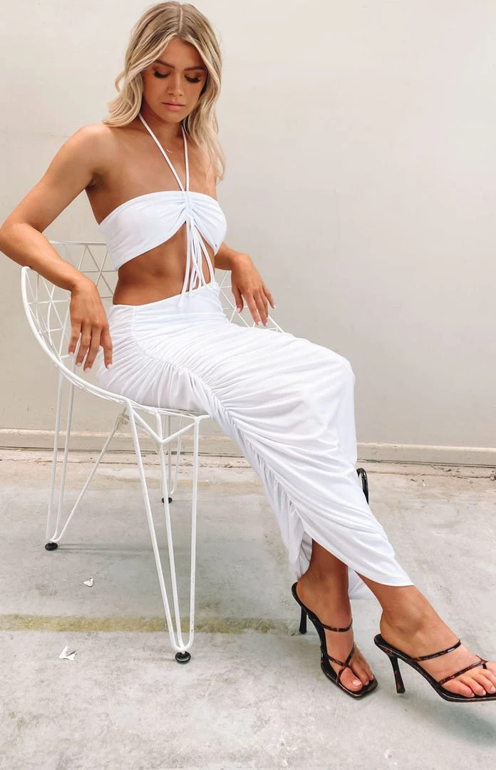 Bottoms Lioness Monaco Midi Skirt White 1 Bottoms Lioness Monaco Midi Skirt White