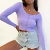 Beginning Boutique Lady Crawley Long Sleeve Knit Lilac