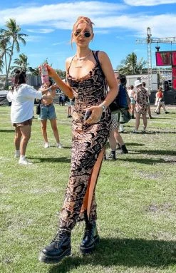 BB Exclusive Lana Black Print Maxi Dress