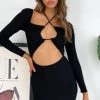 BB Exclusive Dresses Lana Keyhole Dress Black