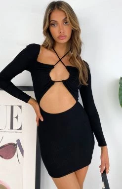 BB Exclusive Dresses Lana Keyhole Dress Black