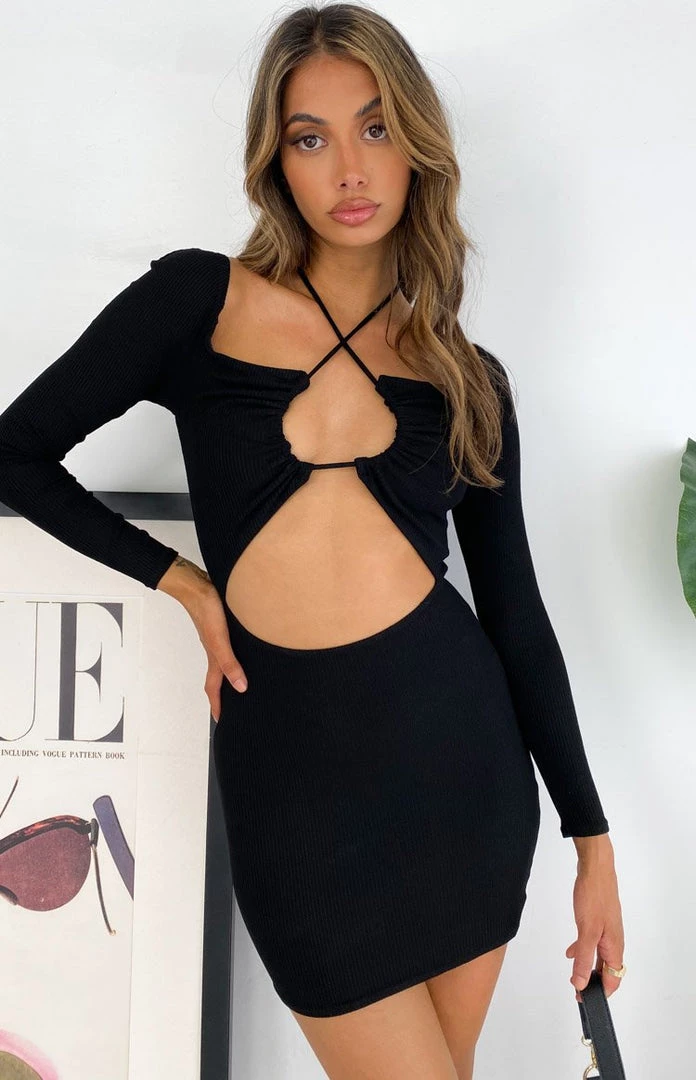 BB Exclusive Dresses Lana Keyhole Dress Black 1 BB Exclusive Dresses Lana Keyhole Dress Black