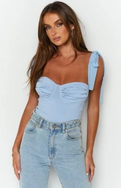 Beginning Boutique Lasting Lover Blue Bustier Top