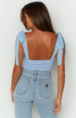 Beginning Boutique Lasting Lover Blue Bustier Top