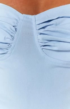 Beginning Boutique Lasting Lover Blue Bustier Top