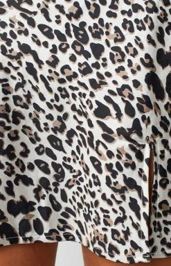 Beginning Boutique Bottoms Laura Satin Mini Skirt Leopard 14 Beginning Boutique Bottoms Laura Satin Mini Skirt Leopard