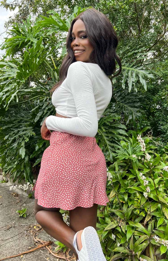 Beginning Boutique Laura Skirt Blush Print Bottoms 8 Beginning Boutique Laura Skirt Blush Print Bottoms