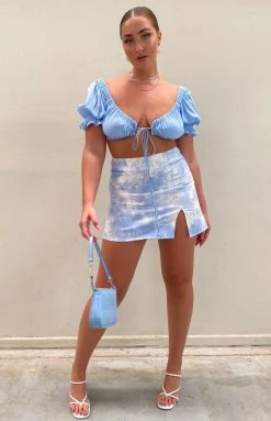 BB Exclusive Laura Skirt Tie Dye Denim Bottoms