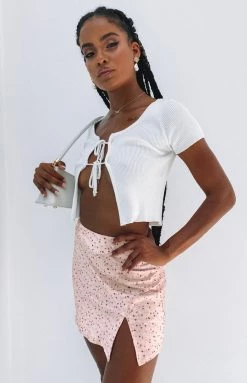 Beginning Boutique Laura Skirt Pink Floral Bottoms